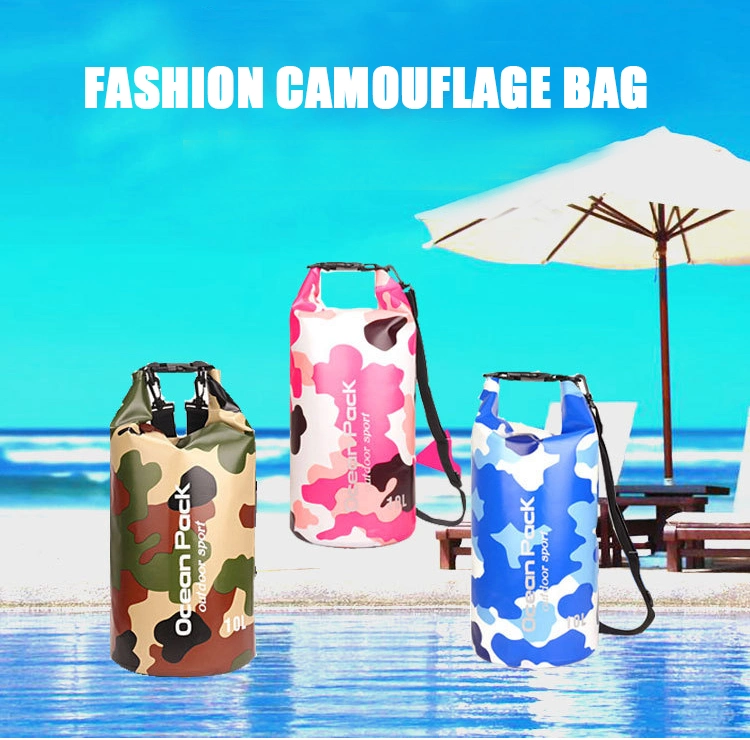 Waterproof Drifting Beach Bag PVC Mesh Outdoor Waterproof Bucket Bag