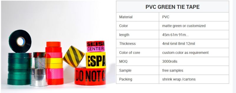 PVC Green Tie Tape Polyethylene for Automatic Tying Machine