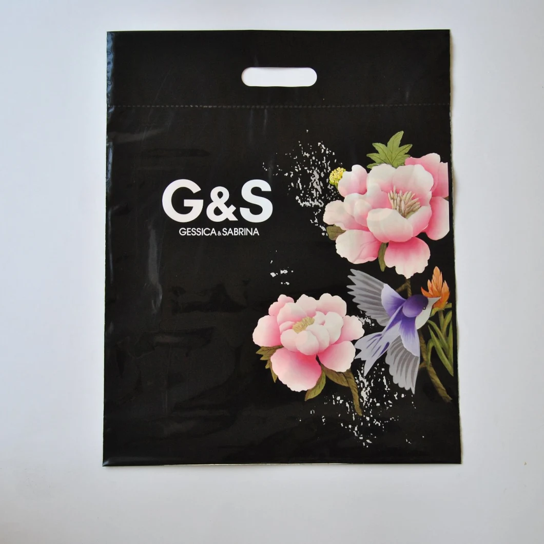 OEM Custom Printed Plastic Shopping Bag Carrier Bag Die Cut Plastic Bag