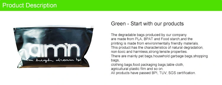 Wholesale Biodegradable Reusable Clothes Garment Packaging Zipper Bag, Biodegradable Plastic Zipper Garment Bag