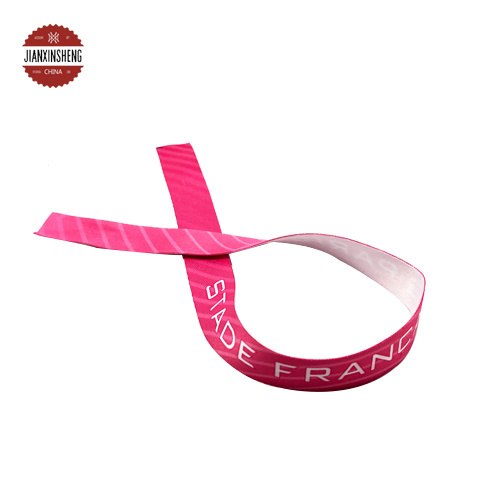 Printed Sublimation Polyester Customized Festival Fabric Wristbands Woven Wristband