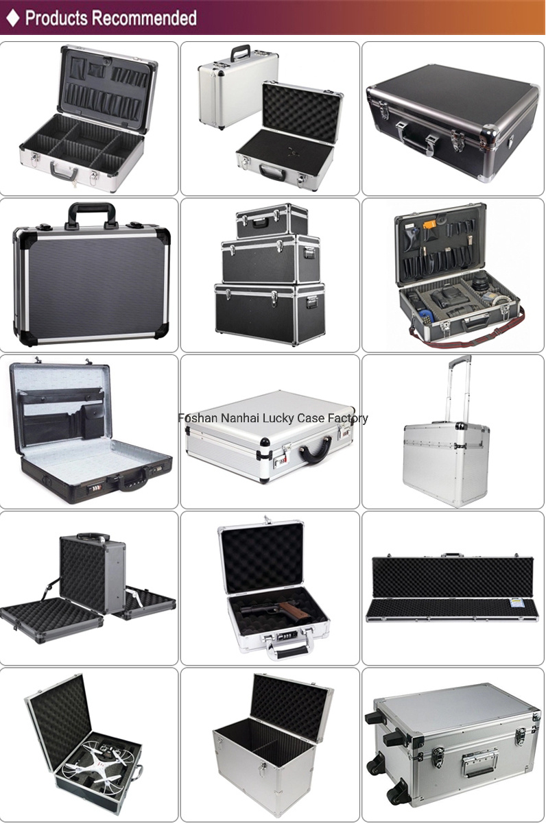 Aluminum Black Color Hard Case Toolbox Briefcase