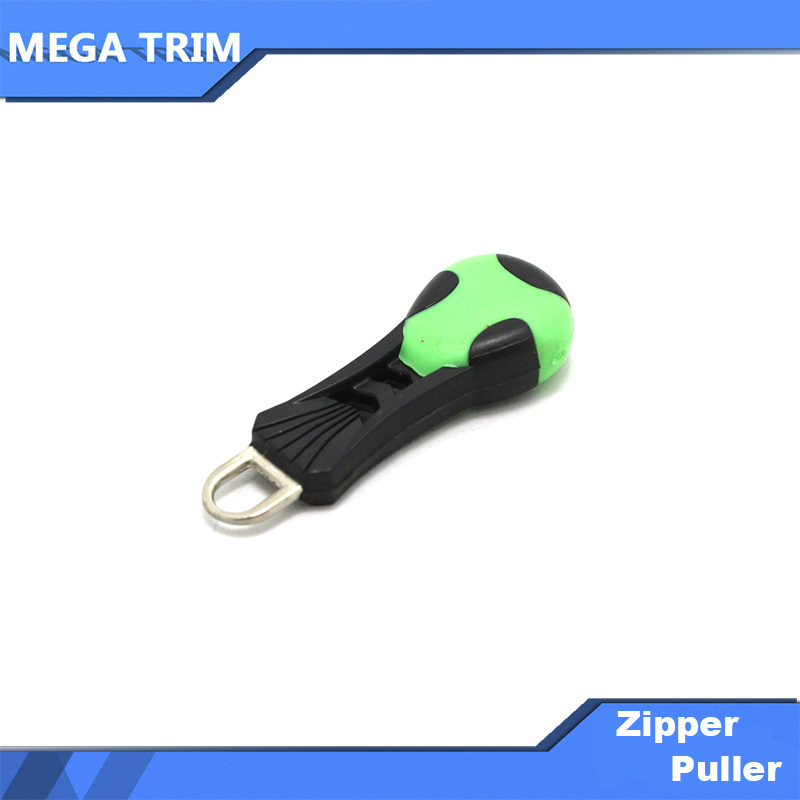 Square Matel Zipper Slider with Two Ring