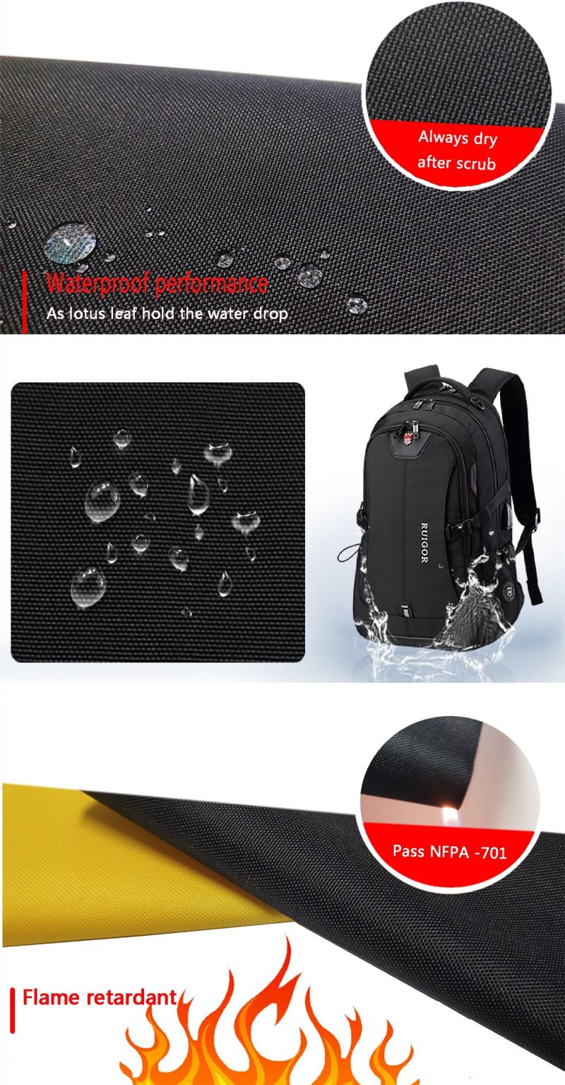 100% Polyester 1680d Polyester PVC Coated Waterproof Oxford Bag Fabric