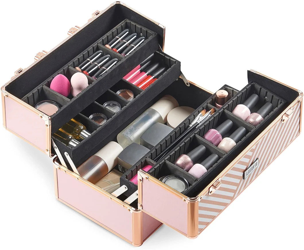 Professional Make up Organiser Beauty Box Vanity Large Cosmetic Case