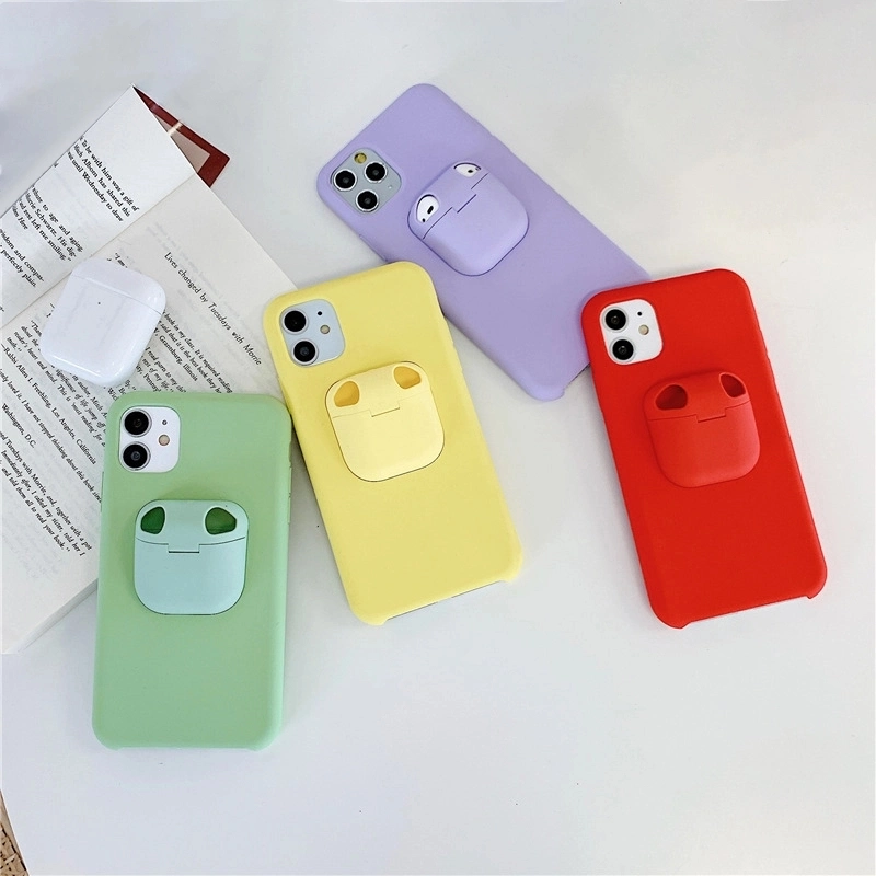 2 in 1 for iPhone and for Airpods Case Toghether for iPhone 11 Case with Holder for Airpod Carrier Phone Case Cover