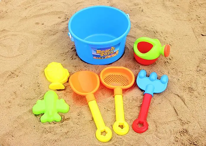 Wholesale Summer Beach Toy with Beach Cart for Children Plastic Beach Toy Set