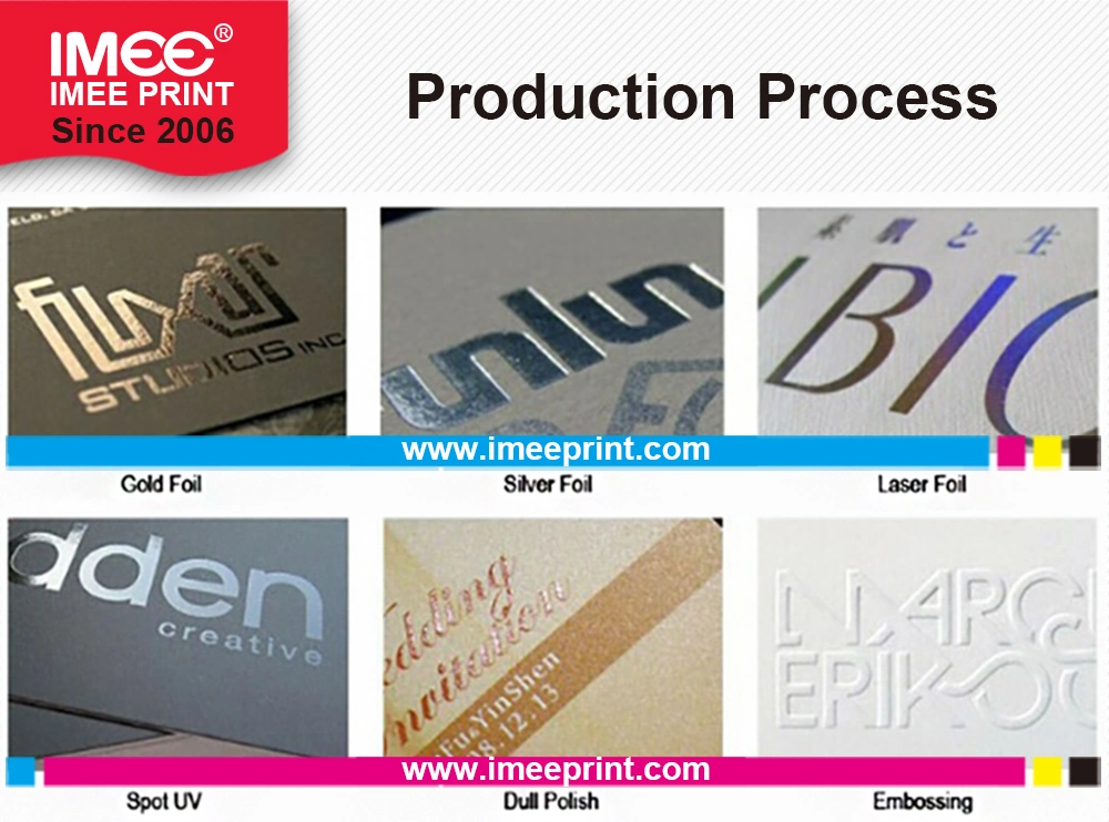 Imee Simple Business Greeting Card Gold Stamping Greeting Card Bag Envelope Message Thank You Card