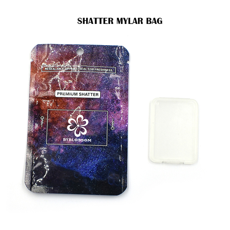 Concentrate Shatter Mylar Bags Child Proof Resistant Bags