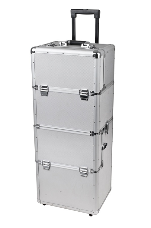 Aluminium Cosmetic Case, Beauty Case with Trolley, New Aluminum Case