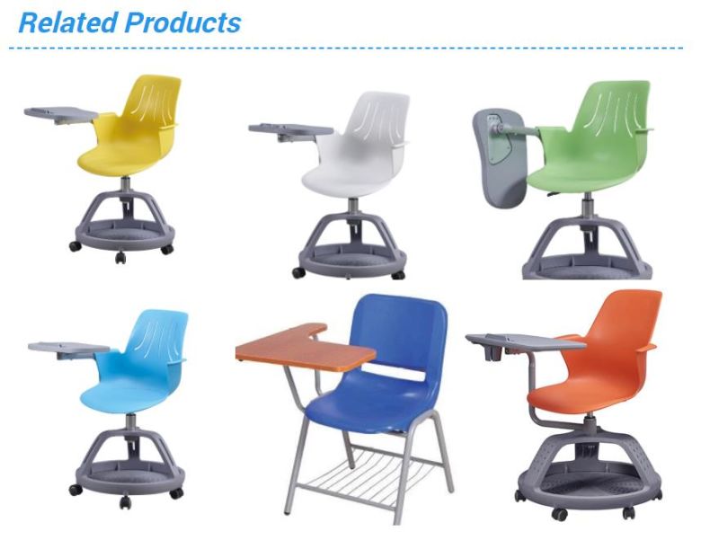 Student Chair Plastic Writing Training Chair with Writing Pad