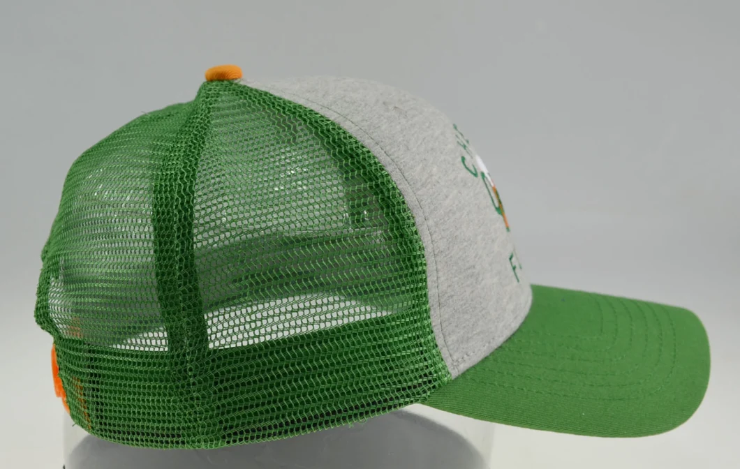 Summer Cotton Contrast Color Polyester Mesh Golf Sport Hat Mesh Cap