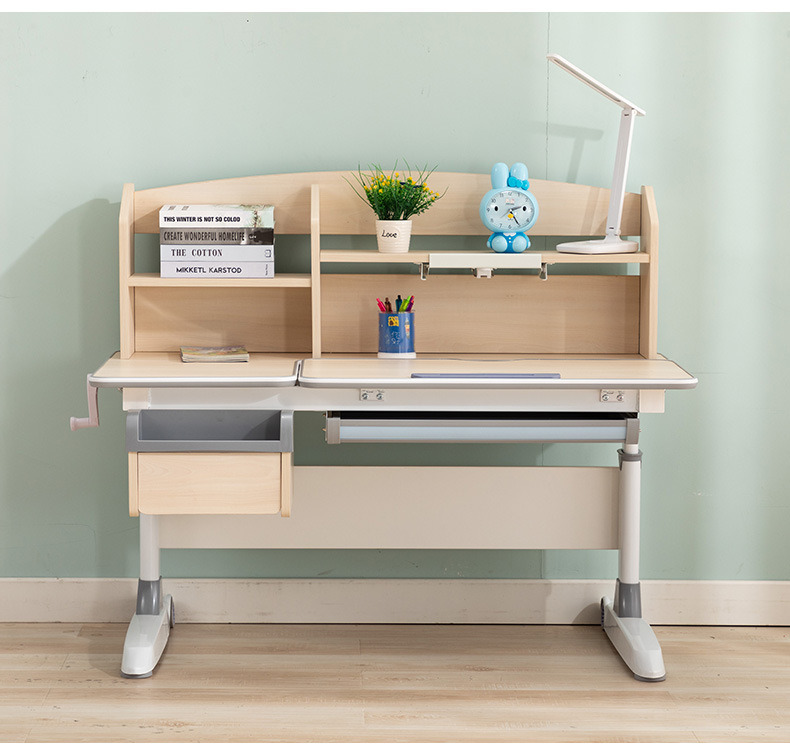 Solid Wood Writing Desk Eye Protection Desk Home Boy and Girl Writing Desk
