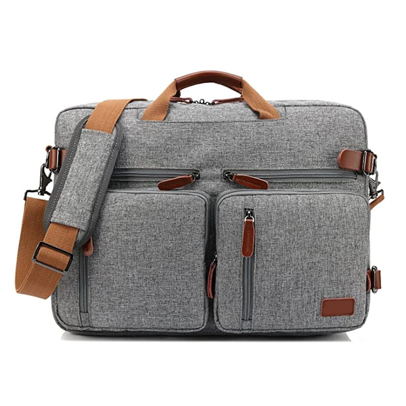 Convertible Messenger Bag Backpack Laptop Shoulder Bag Business Briefcase Leisure Handbag Multi-Functional Travel Bag for Men Women College