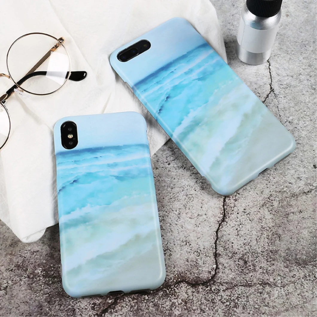 Summer Surf Beach Watercolor Style iPhone Case