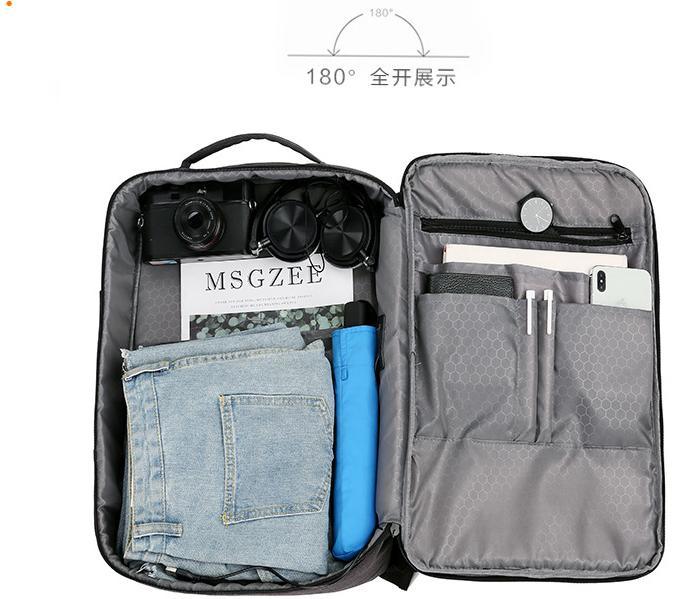 Anti-Theft USB Charging Men Briefcase Notebook Bags Business Laptop Travel Backpack
