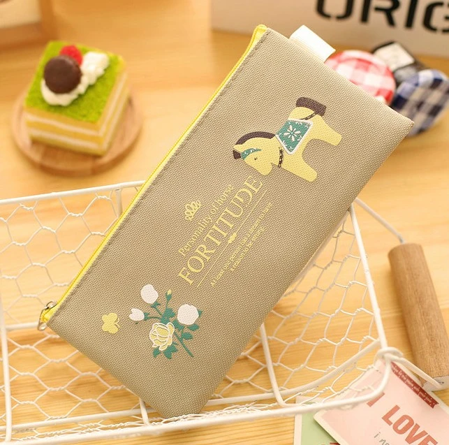 Cartoon Pencil Case Cute Student Stationery Oxford Canvas Pencil Bag Storage Pencil Bag