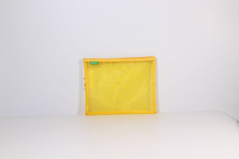 Environmentally Nylon Mesh Reusable Durable A6 Document Stationery Pouch Zipper Bag