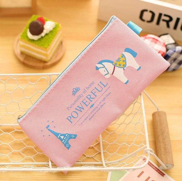 Cartoon Pencil Case Cute Student Stationery Oxford Canvas Pencil Bag Storage Pencil Bag