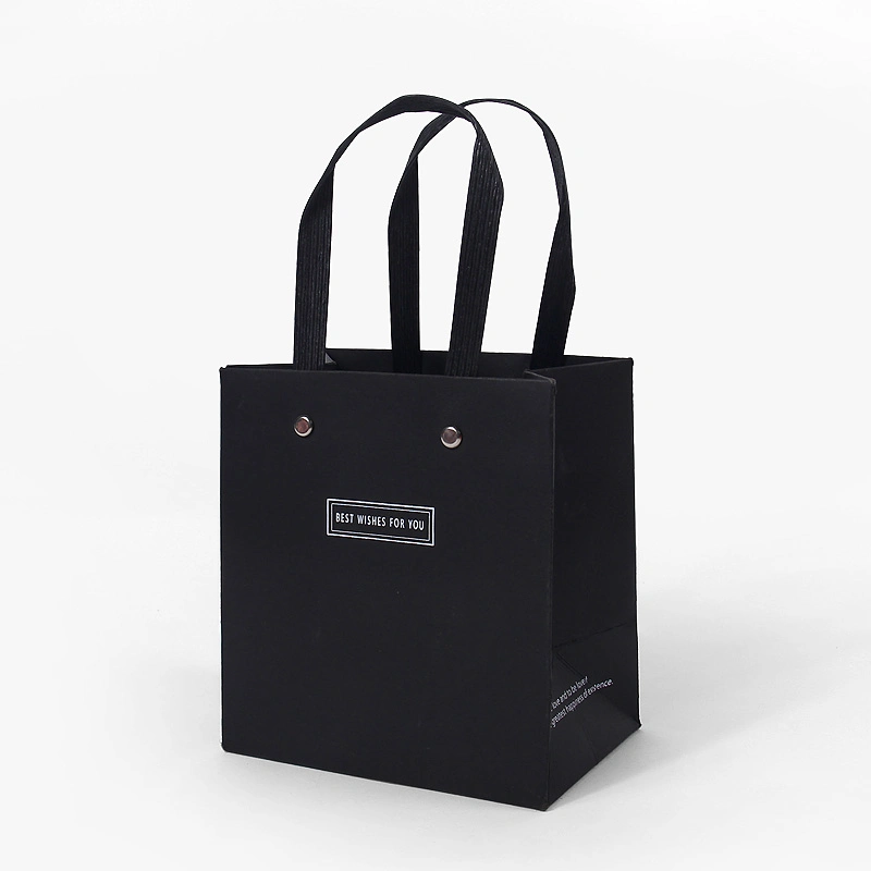 Custom Fashion Christmas Shopping Wrapping Packaging Paper Tote Shopping Gift Bag