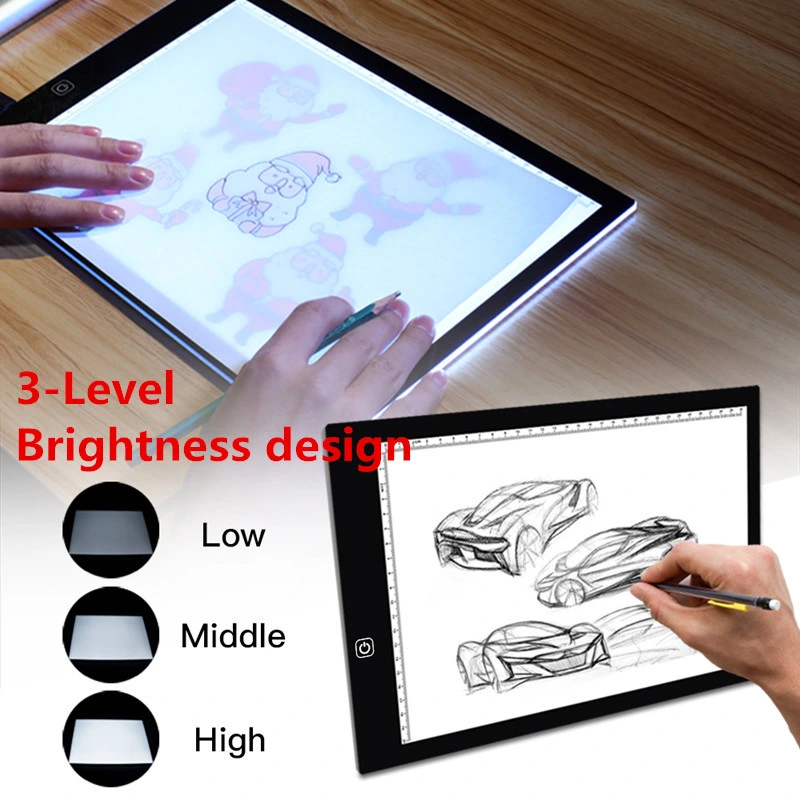 Slim LED Adjustable Tracing Drawing Board Illuminated Drawing Board A3 LED Light Pad