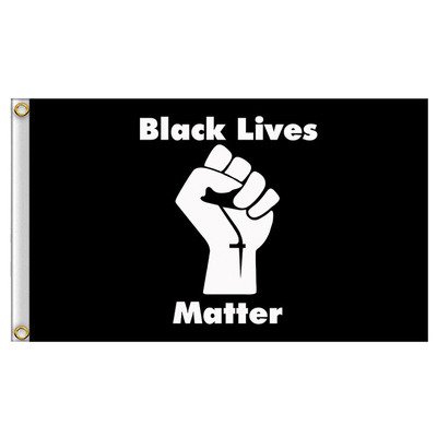 Black Lives Matter Flags 3X5 Feet with Grommets Outdoor Using Flag