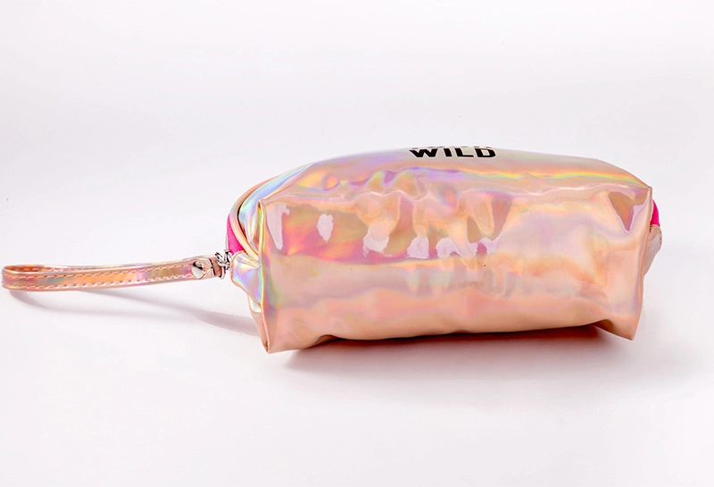New Design PU Lady Cosmetic Bag Laser Dumpling Shape Bag Shells portable Makeup Bag