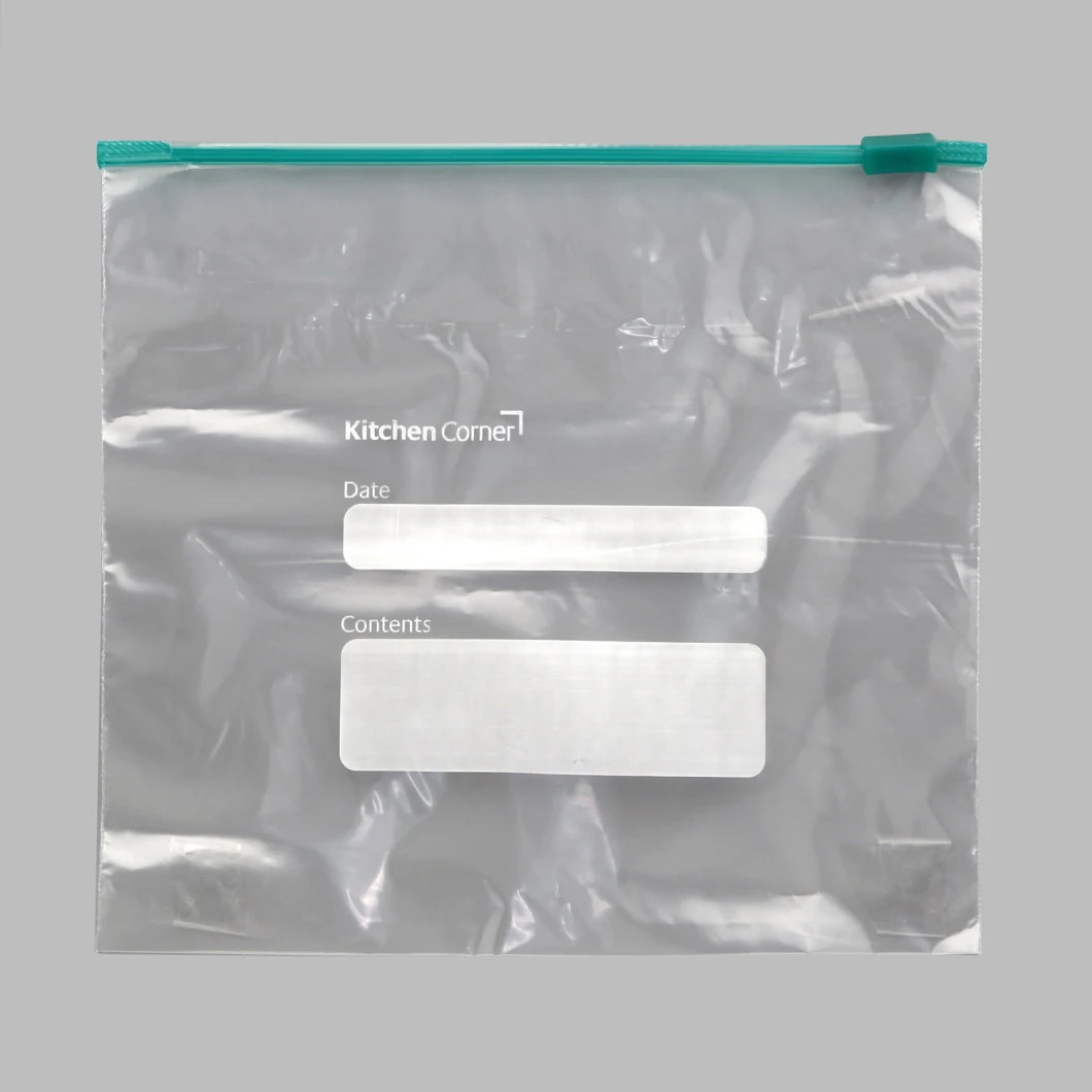 Plastic PE Double Zip Lock Food Storage Bag Reclosable Zipper Bag Plastic Bag