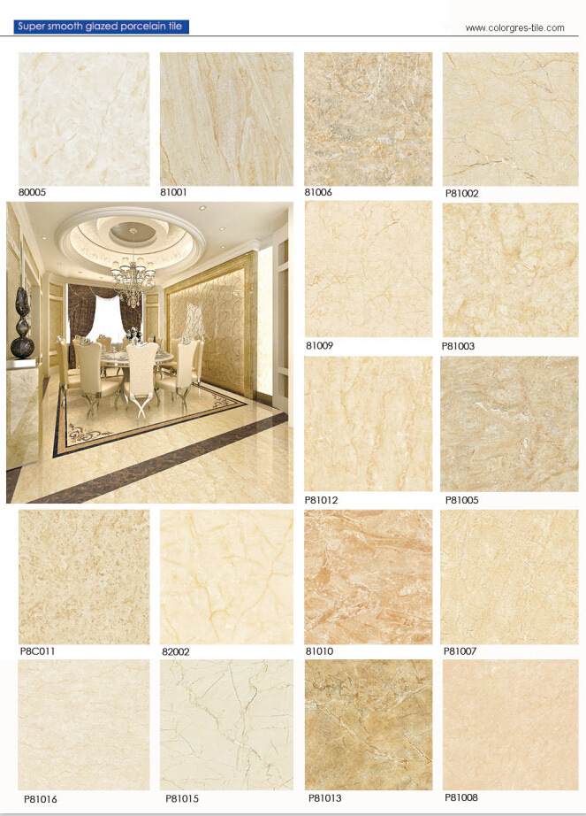Glazed Tile/Porcelain Tile/Marble Tile/Stone Tile/Smooth Glazed Porcelain Tile/Granite Tile for Home Decoration 800*800mm No Slip Matt Surface