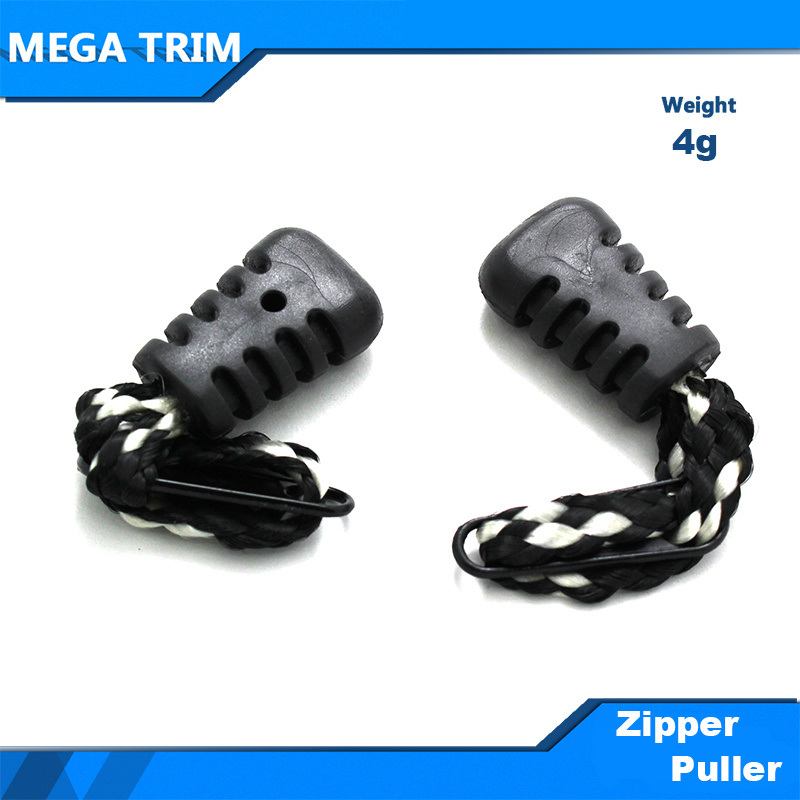 Square Matel Zipper Slider with Two Ring