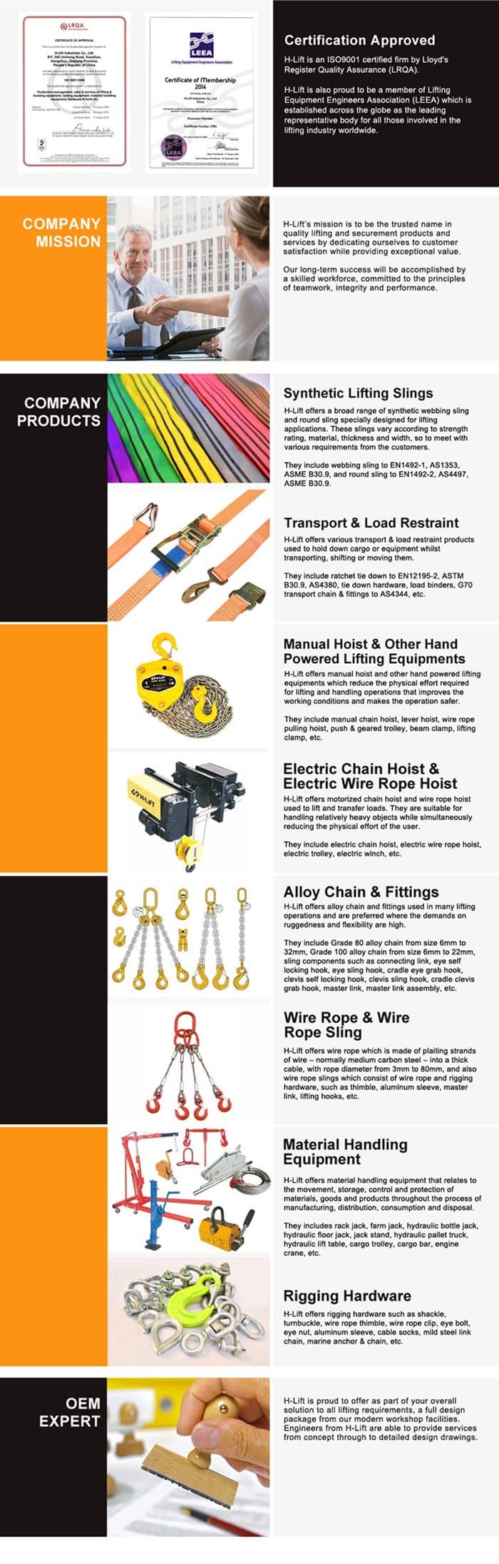 Portable Mini Lever Hoist / Lever Chain Hoist / Lever Block (LH-Y)