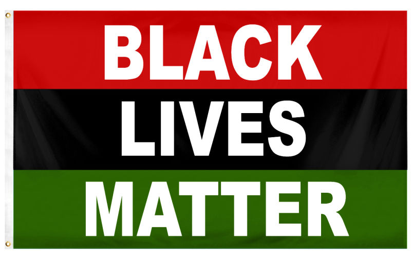 3'x5' Red Black Green Flag Blm Black Lives Matter Flag