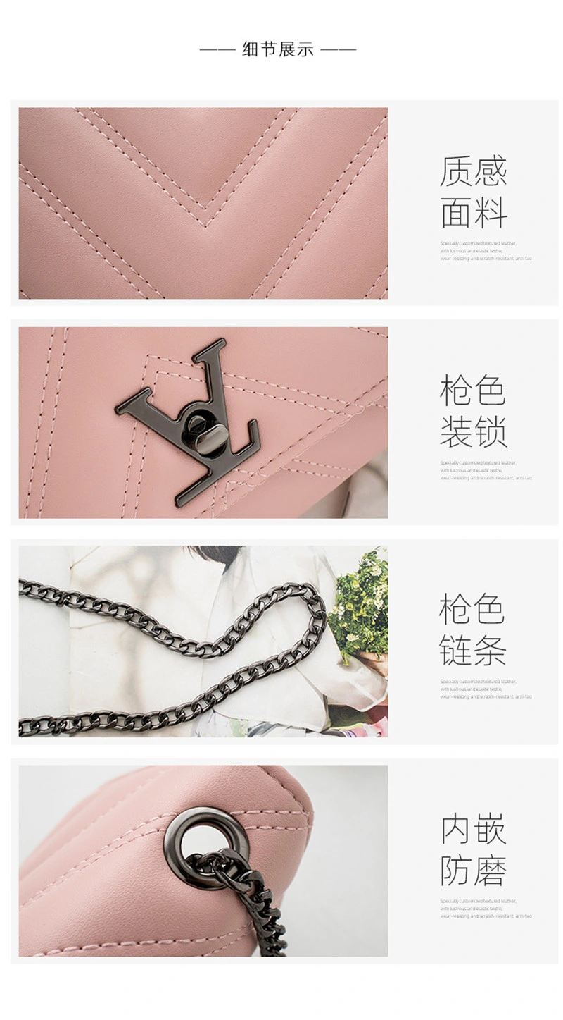 Lock Button Ladies Handbag Mobile Phone Bag Chain Purse Casual Women Bag Lady Luxury Shoulder Messenger Bag