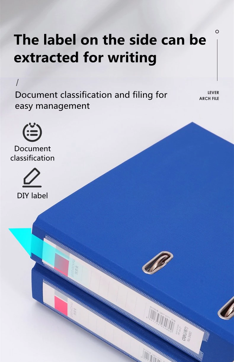 Office Supplies Business Stationery A4 FC Organizer Box Document Paper File Folder with PVC Metal Clip