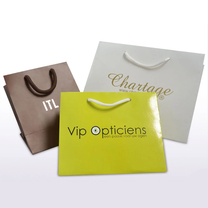 OEM UV Coating Black Packaging Custom Printed Luxury Craft Wholesale Paper Gift Bags, Custom Paper Bag with Handle
