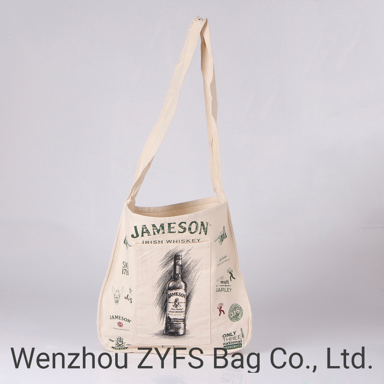 Long Stripe Natural Cotton Canvas Wine Bag, Customized Bag