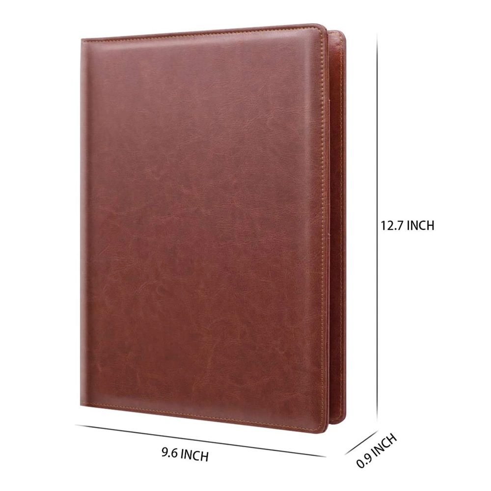 Custom Personalized File Binder Fashion Business Padfolio Faux Leather A4 Portfolio Folder