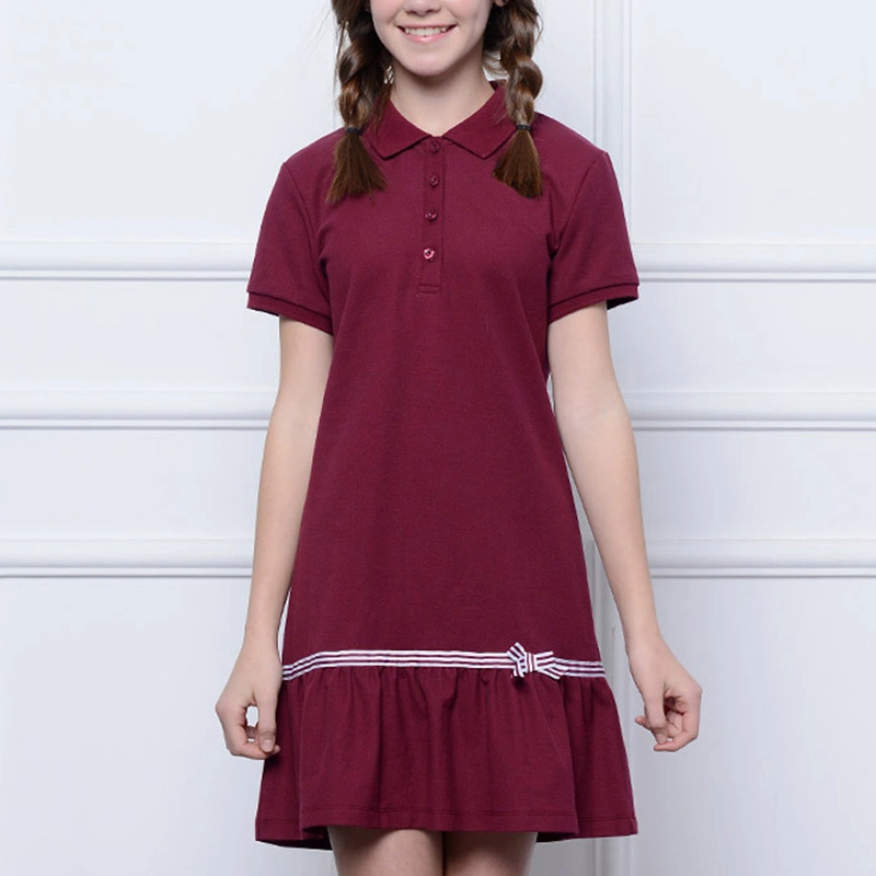 Children Skirt School Girls School Uniform Style Short Sleeved Summer School Dress
