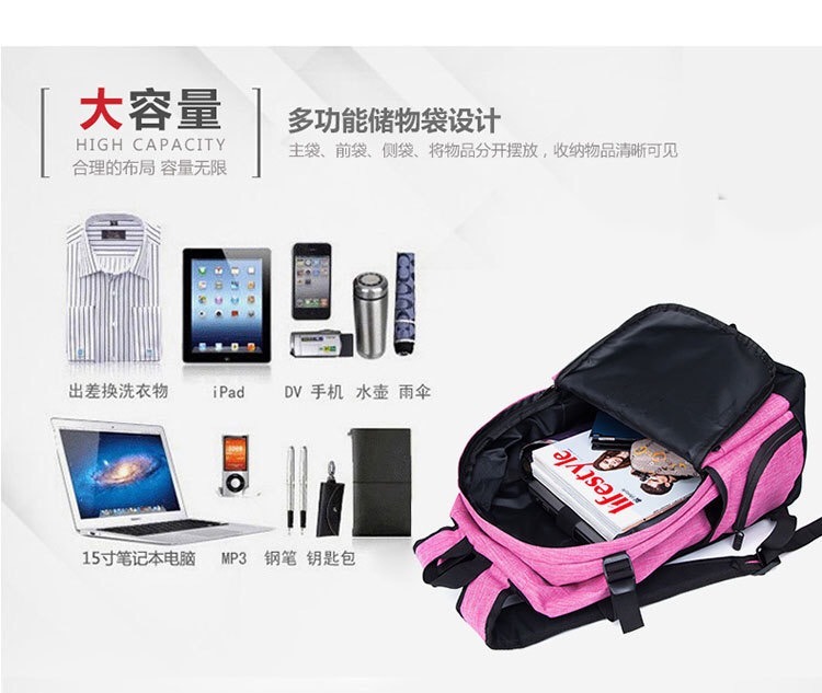 Waterproof Portable Sports Backpack Travel Backpack Schoolbag Handbag