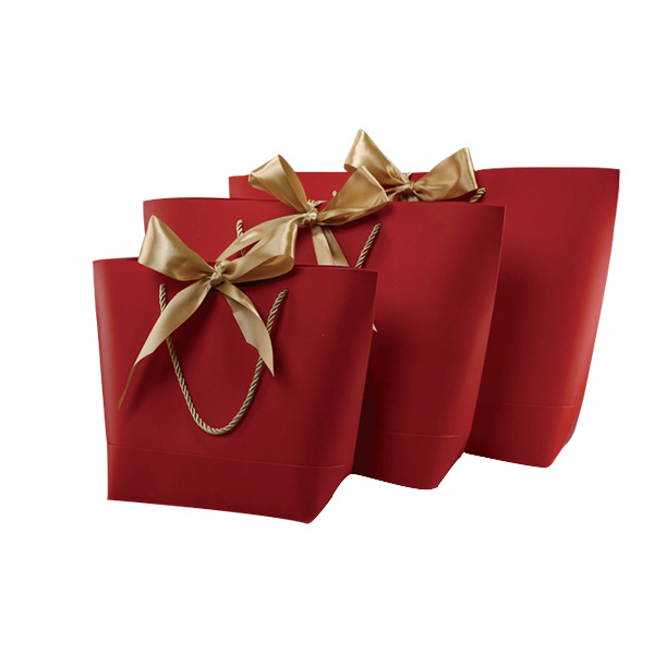 Paper Shopping Gift Bag Hot Selling Packaging Bag with Ribbon for Shopping Clothes and Gift