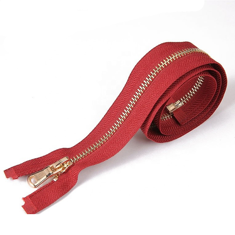 5# Polyester Woven Tape Metal Zipper Long Chain Plated Platinum Teeth