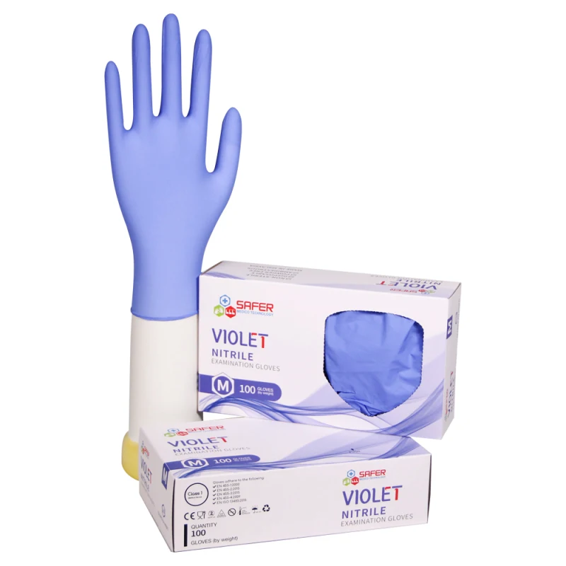 Nitrile Examination Violet Gloves Powder Free