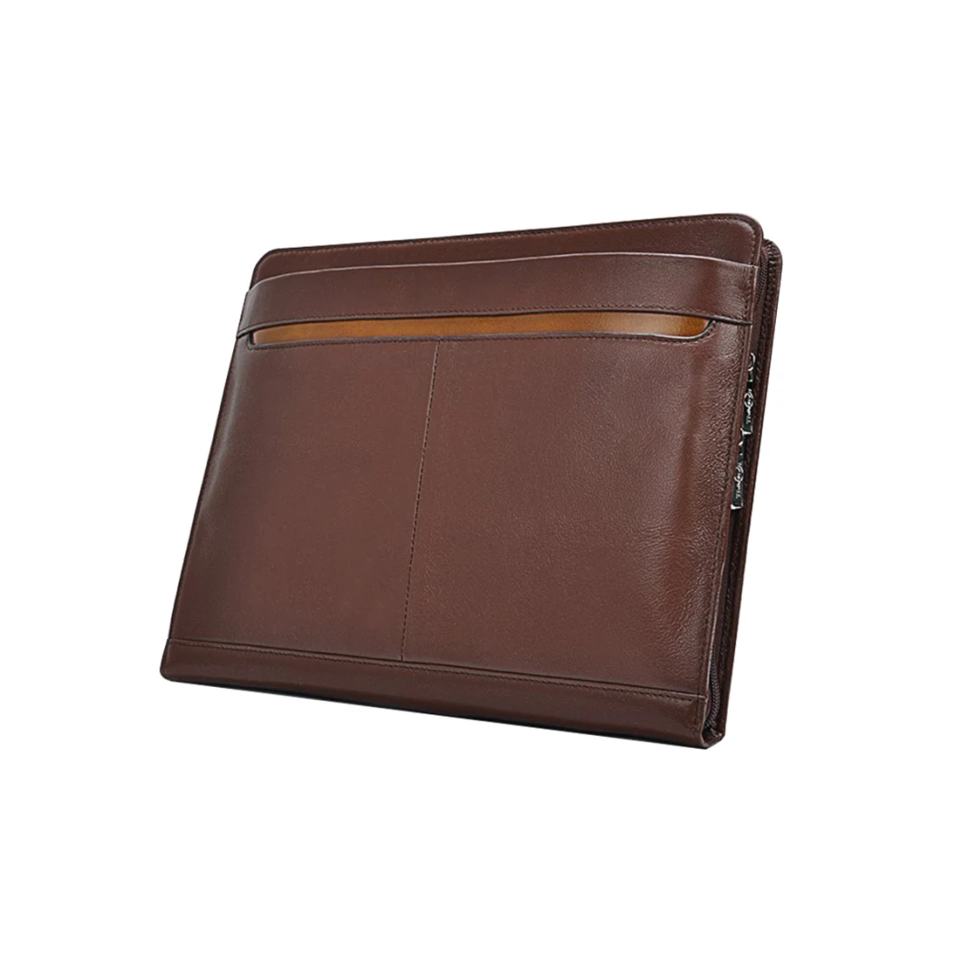 OEM Customized A4 A5 A6 PU Leather File Bag with Holder Car Binder Folder