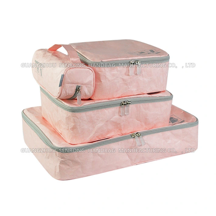 Fashionable Travel Set Overnight Bag Tyvek Set Bag Professional 4PC Set Packing Cubes for Travel