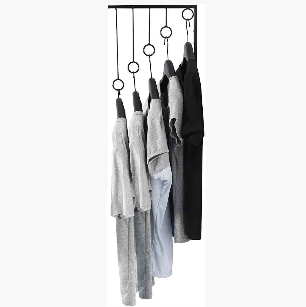 Meta Black Nordic Luxury Clothes Display Holder Home Living Room Hotel Clothes Shop Clothes Rack