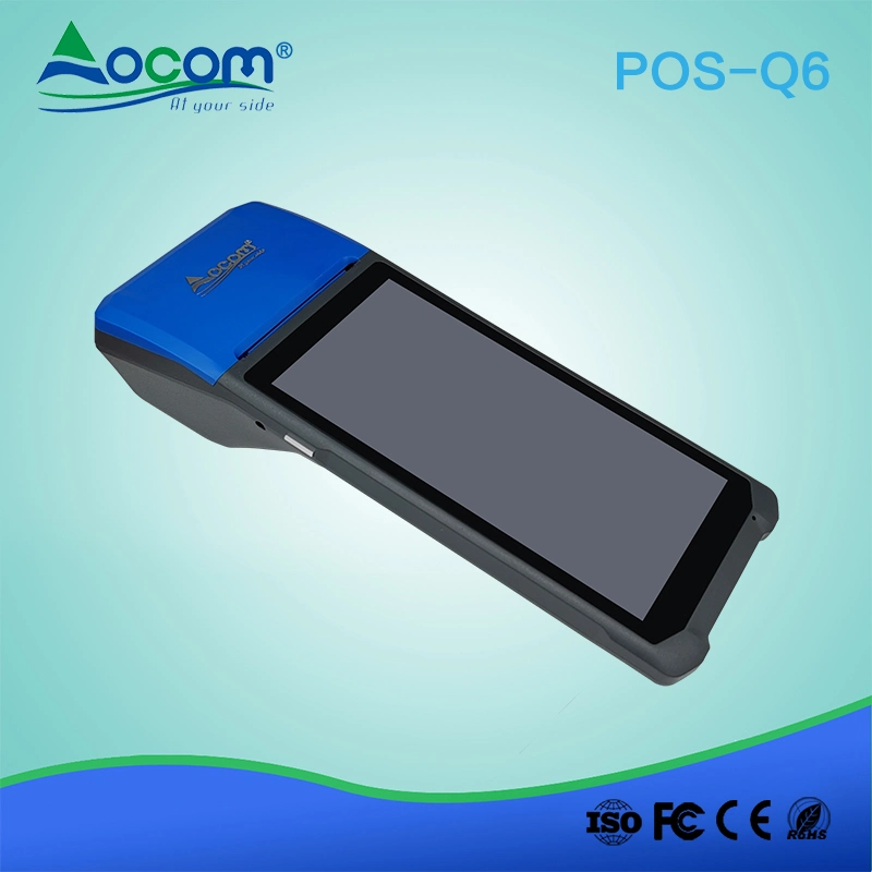 5000mAh Bluetooth 4G WiFi Cashless Handheld POS System Mini Handheld Smart POS Android Terminal