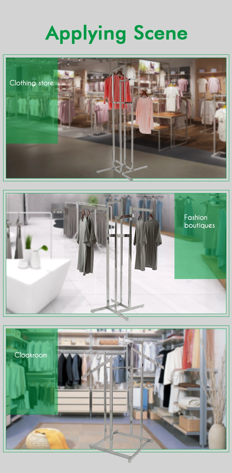 4 Arms Foldable Hanging Clothes Garment Rack