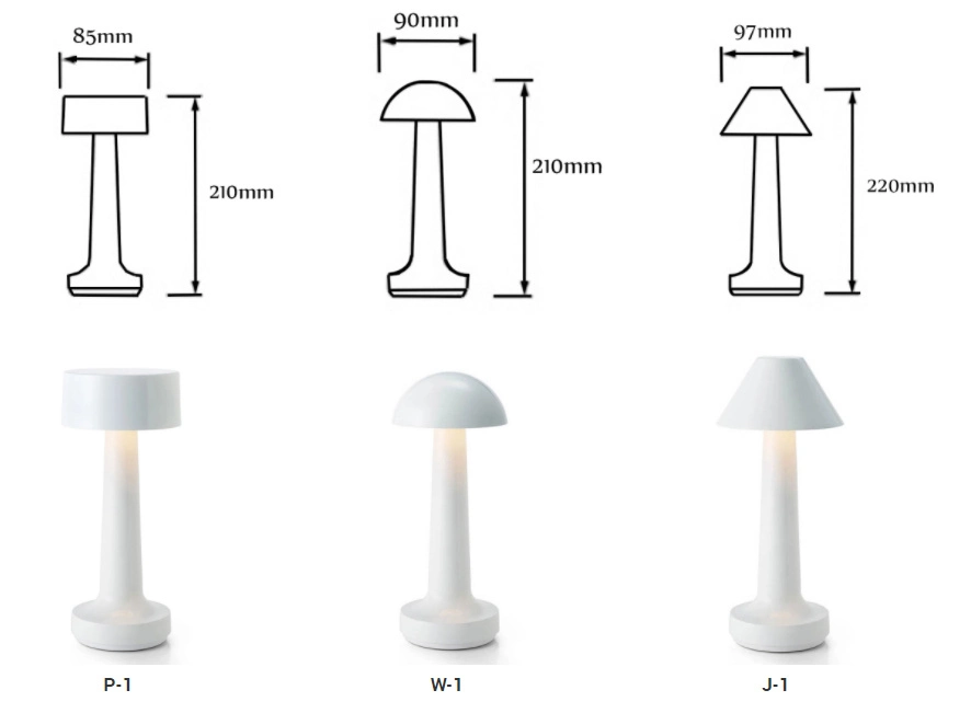 3W Warm White Dimmable Touch Dimmable Cordless Battery Operated Table Lamp, Cordless Table Lamp