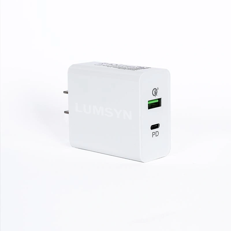 2019 USB Type-C Pd+QC3.0 Dual Ports 36W Fast Travel Charger for Us