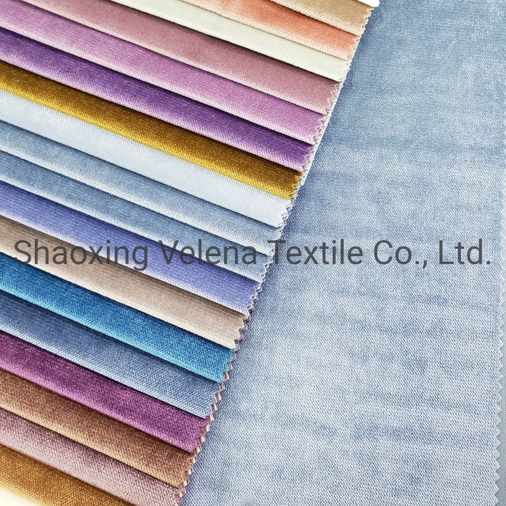 Polyester Sofa Fabric Super Soft Jaguar Velvet Original Dyeing Textile Fabric Upholster Fabric for Furniture Fabric